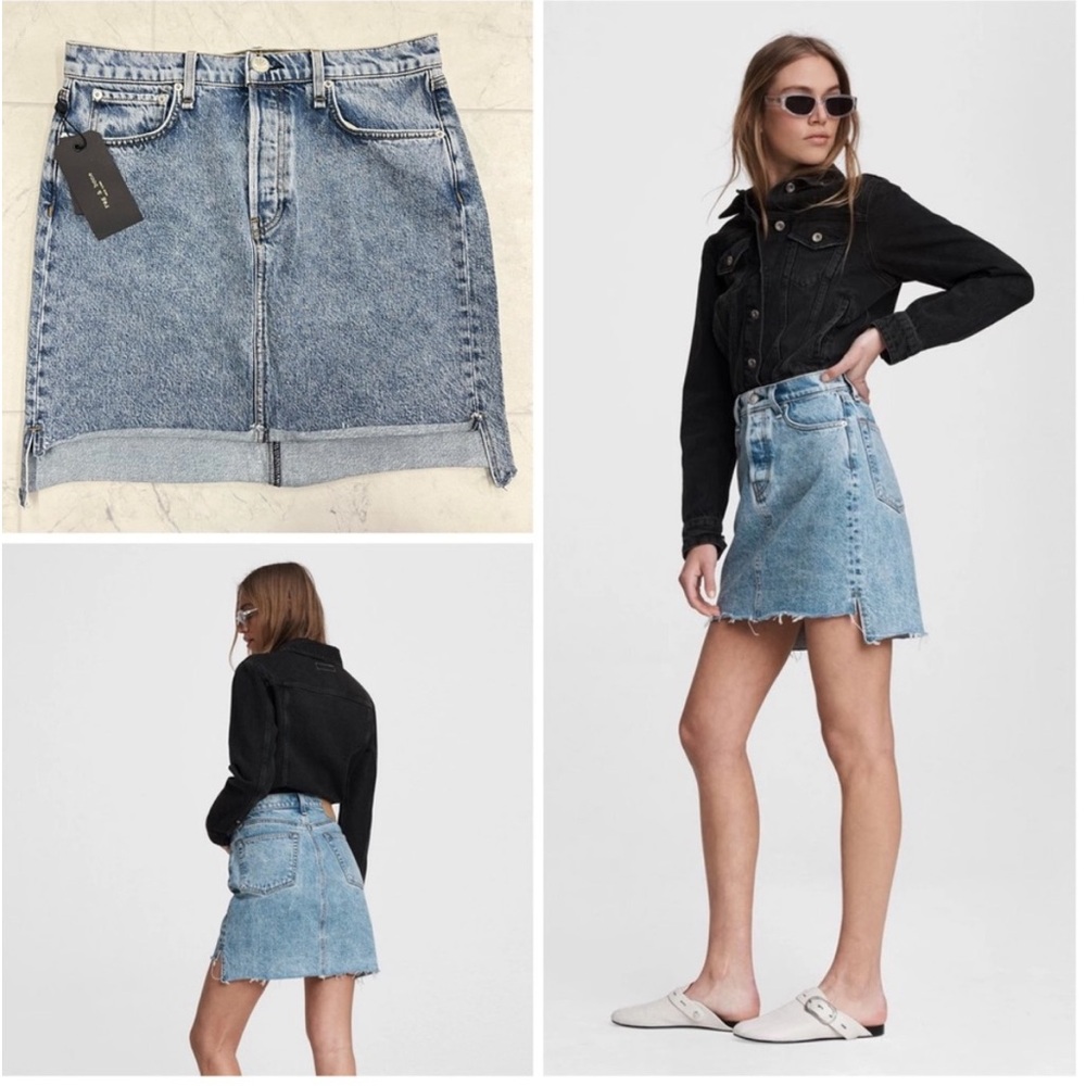 NWT Rag & Bone High Rise Mini Skirt In Calypso - Picture 1 of 6